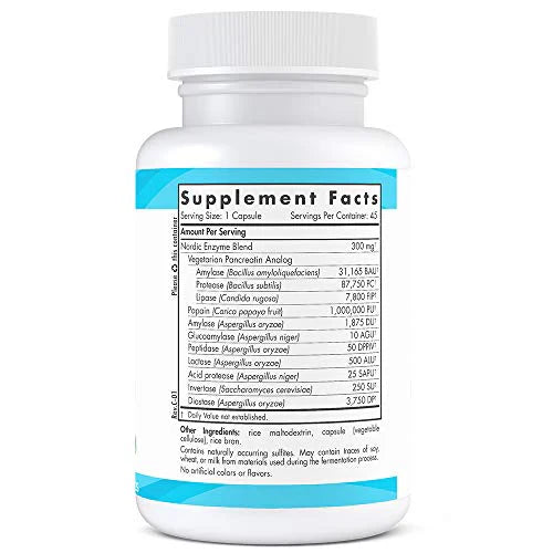 Nordic Naturals Nordic Flora Digestive Enzymes – 45 Capsules by Top Vita Shop