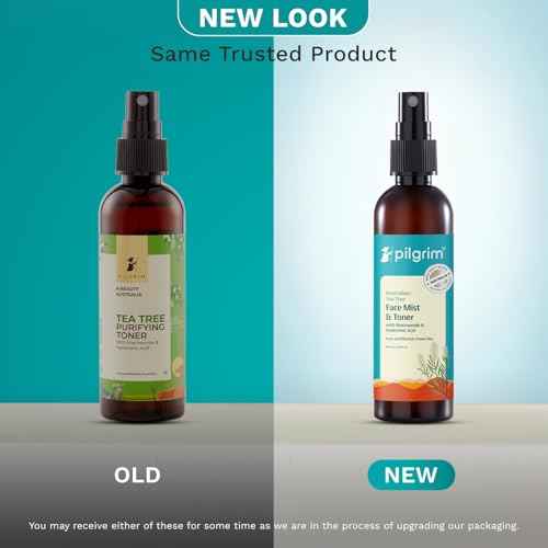 Pilgrim Tea Tree &amp; 2% Niacinamide Face Toner For Oily Skin, Acne &amp; Blemish Prone Skin, Pore Cleansing &amp; Glowing Skin