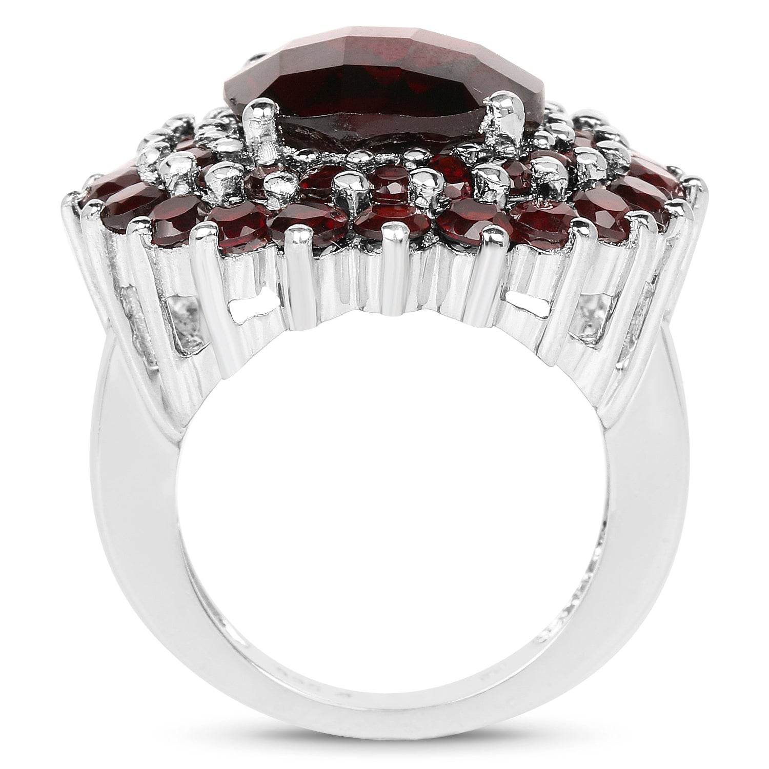 9.90 Carat Genuine Garnet .925 Sterling Silver Ring by Bids.com