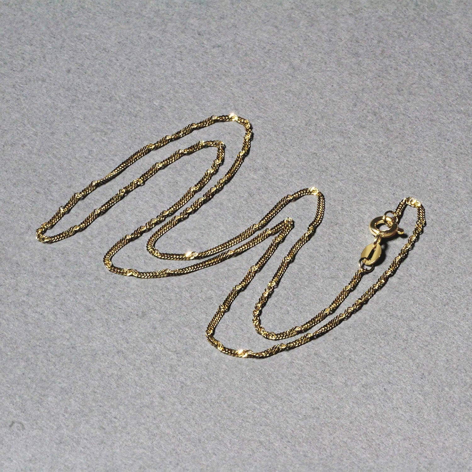 14k Yellow Gold Singapore Chain 1.5mm by Bids.com