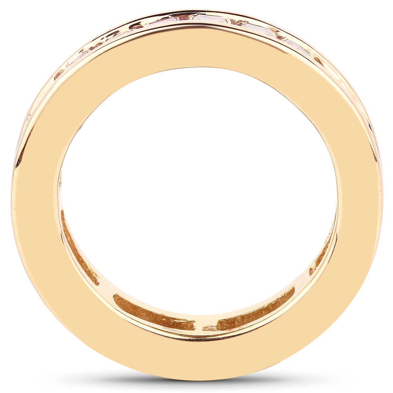 14K Yellow Gold Plated 4.32 Carat Genuine Multi Sapphire .925 Sterling Silver Ring by Bids.com