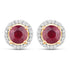 1.22 Carat Genuine Ruby and White Diamond 14K Yellow Gold Earrings by Bids.com