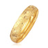 Classic Floral Carved Bangle in 14k Yellow Gold (13.5mm) by Bids.com