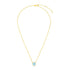 14k Yellow Gold 17 inch Necklace with Cushion Blue Topaz by Bids.com