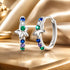 925 Sterling Silver Earrings with Pavé Setting CZ in White Gold for Women  DestGlow