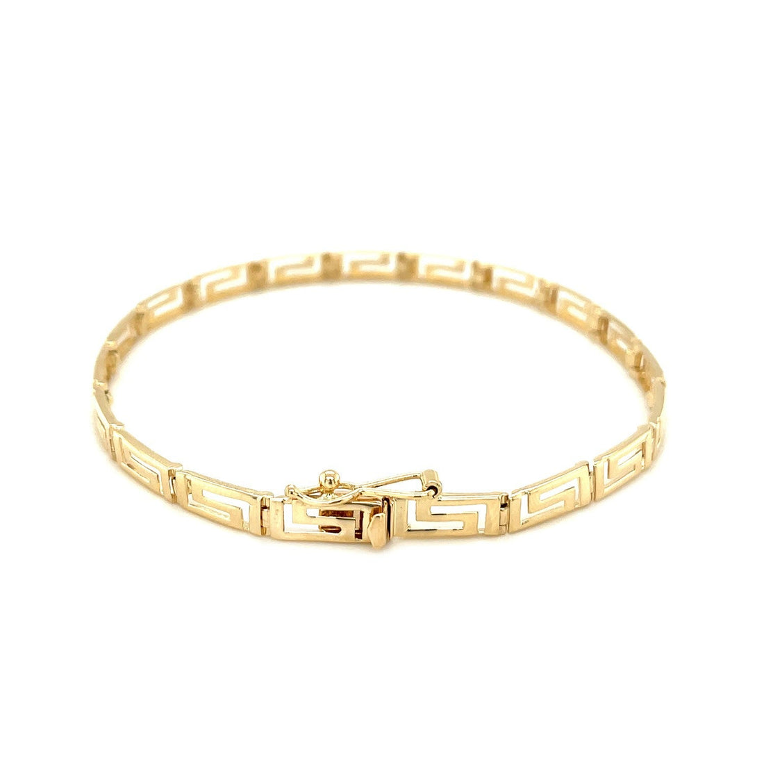 14k Yellow Gold Greek Fret Design Fancy Bracelet by Bids.com