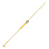 14k Yellow Gold Rainbow Childrens Bracelet (1.00 mm)  DestGlow