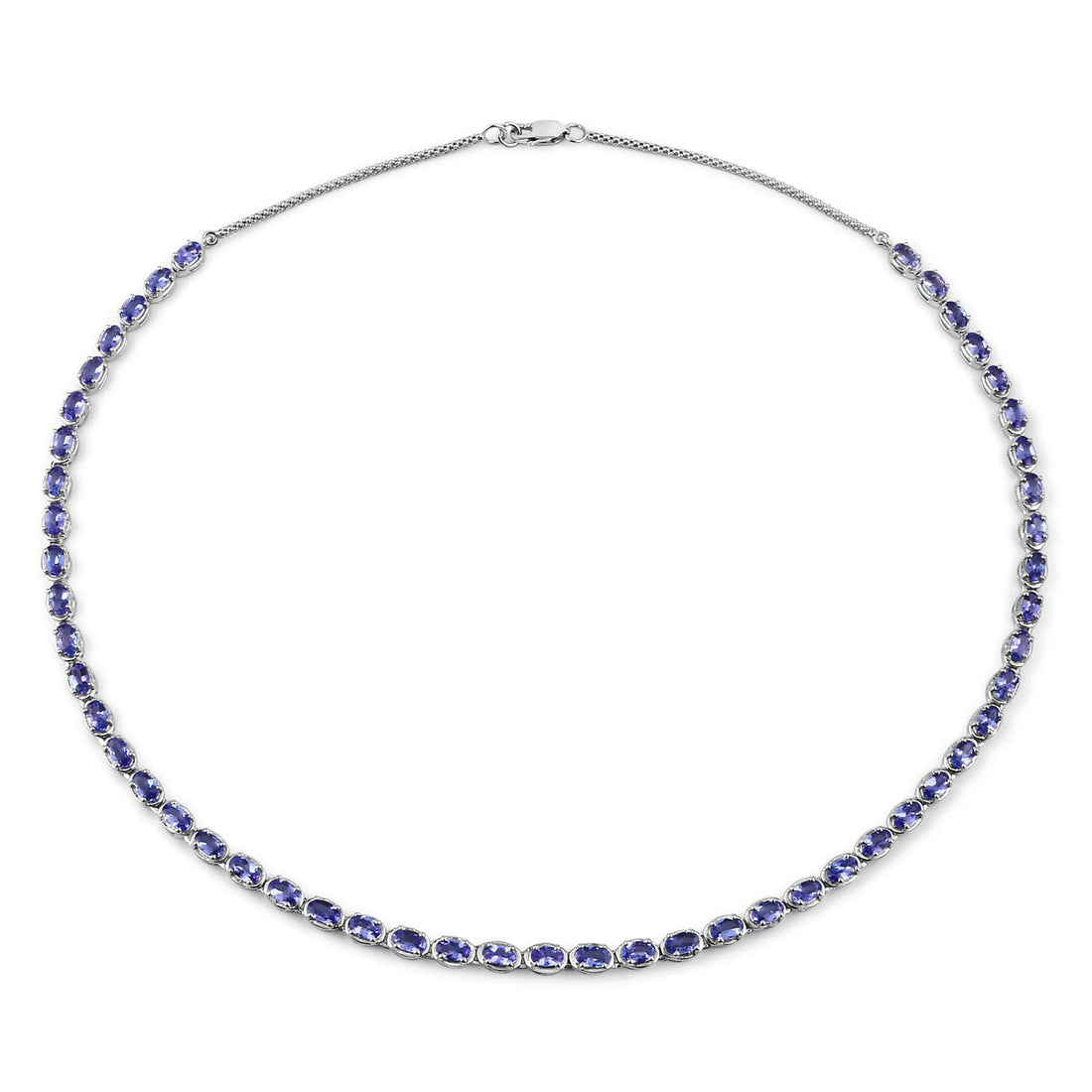 10.00 Carat Genuine Tanzanite .925 Sterling Silver Necklace by Bids.com