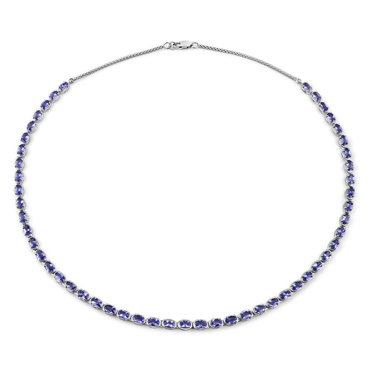 10.00 Carat Genuine Tanzanite .925 Sterling Silver Necklace by Bids.com