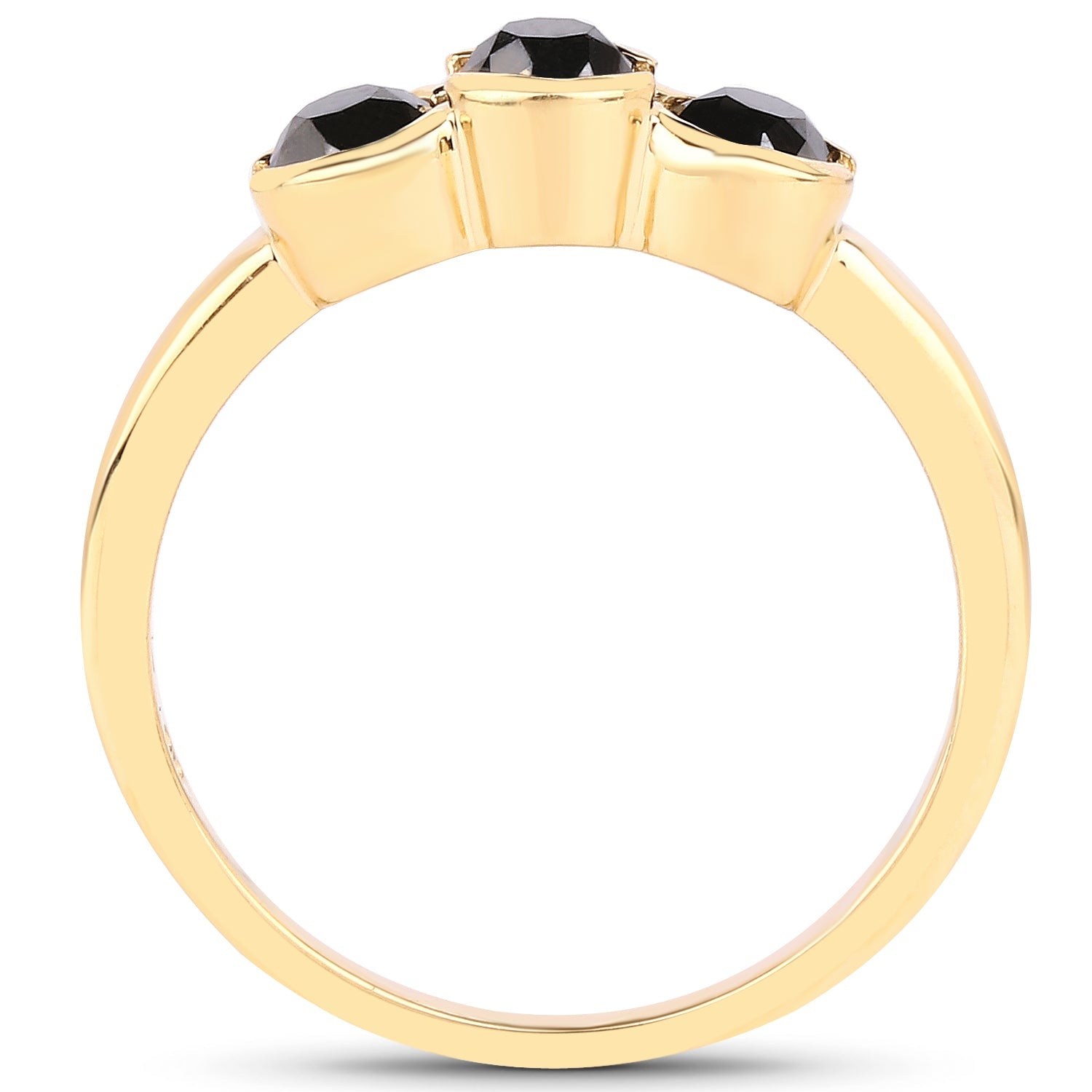 1.16 Carat Genuine Black Diamond .925 Sterling Silver Ring by Bids.com