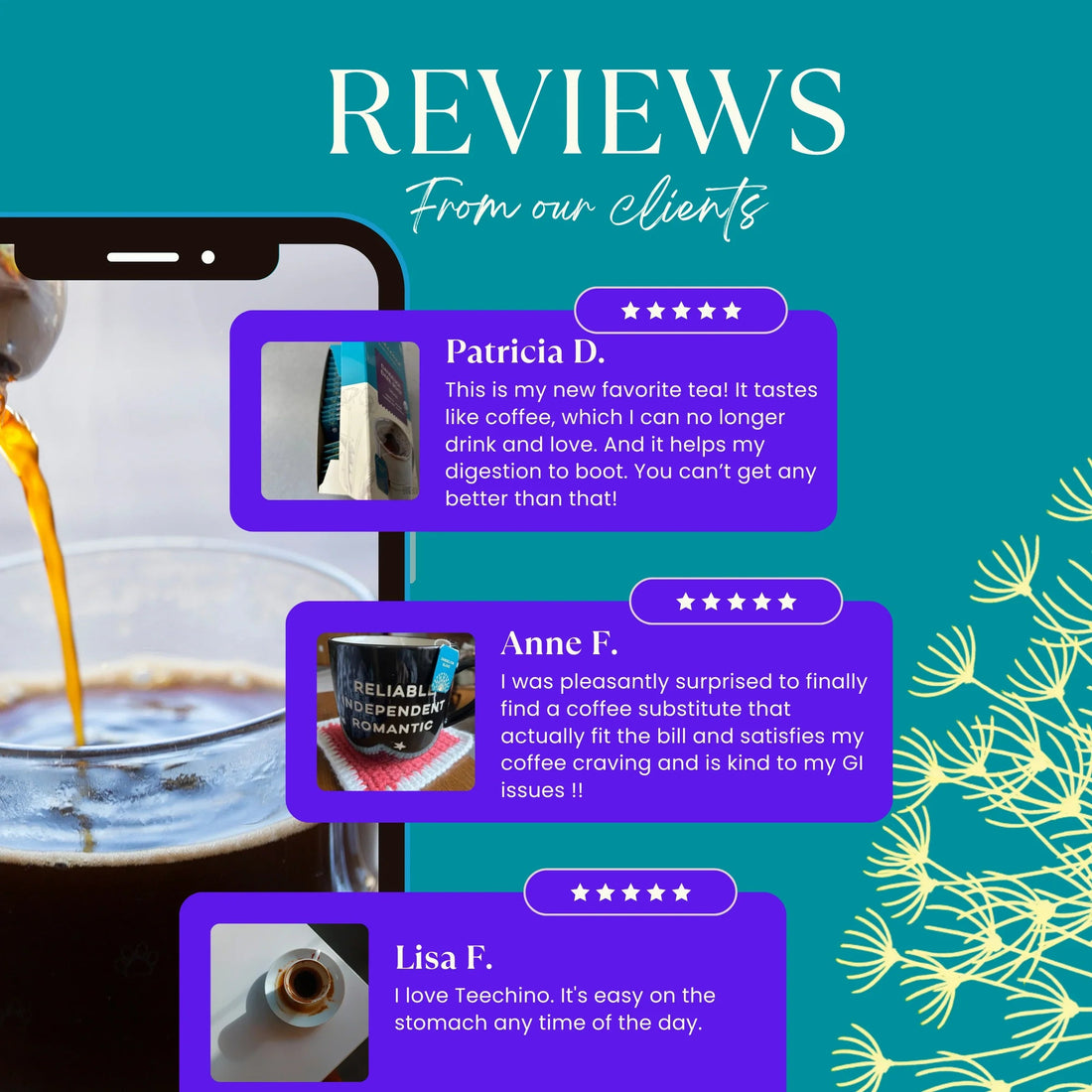 Dandelion Dark Roast Roasted Herbal Tea  DestGlow