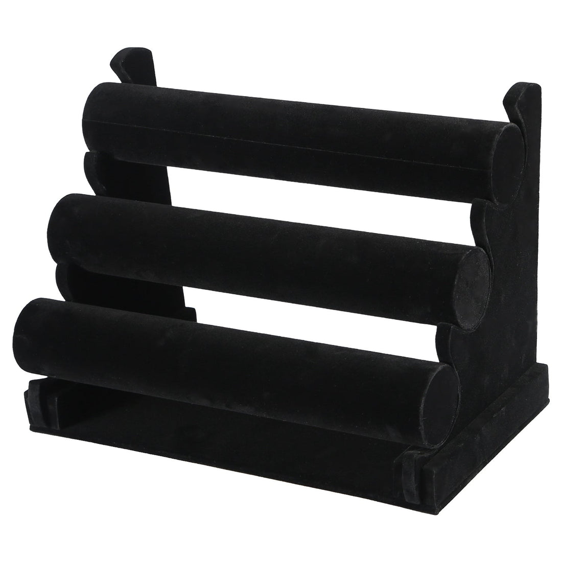 3-Tier Velvet Jewelry Stand Removable Bracelet Holder Watch Jewelry Bangle Display Rack 