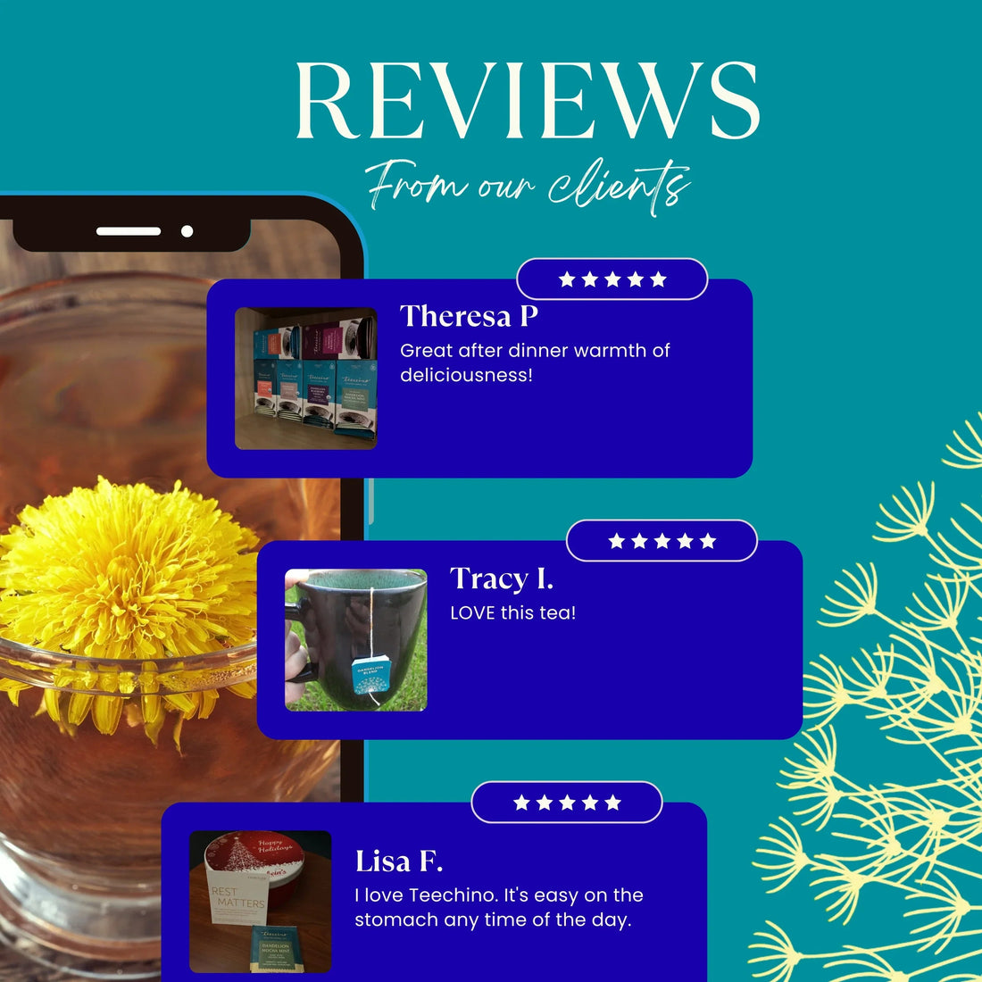 Dandelion Blueberry Vanilla Roasted Herbal Tea  DestGlow