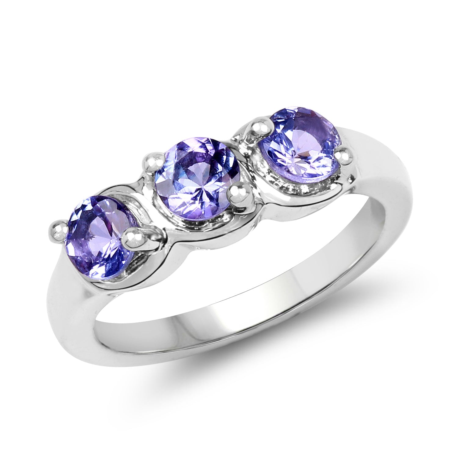 1.05 Carat Genuine Tanzanite .925 Sterling Silver Ring by Bids.com