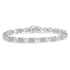 .925 Sterling Silver 1-1/2 Cttw Diamond Cluster X Link 7" Tennis Bracelet (I-J color, I3 clarity) by Bids.com