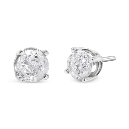 14K White Gold 3/4 Cttw Lab Grown Diamond 4-Prong Classic Stud Earrings (F-G Color, VS2-SI1 Clarity) by Bids.com