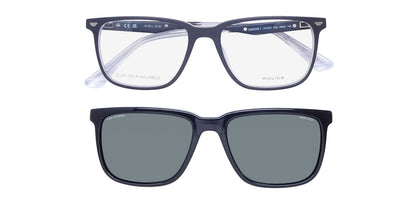 Police Vplf01 Groove 1 Clip-On Eyeglasses by ModaFrames