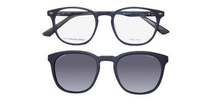 Police Vplf02 Groove 2 Clip-On Eyeglasses by ModaFrames