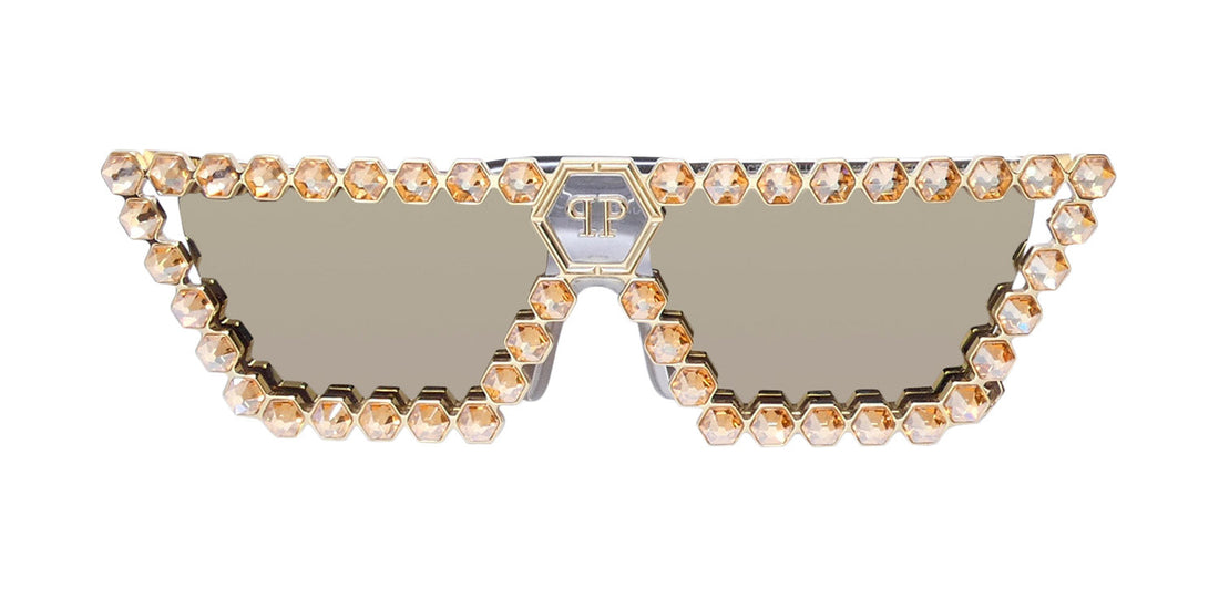Philipp Plein Spp030s Plein Crystal Lush Sunglasses - DestGlow