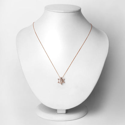 0.99 Carat Genuine Morganite 10K Rose Gold Pendant  DestGlow