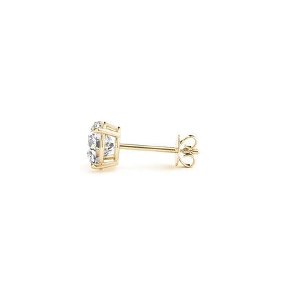 2 cttw Certified IGI Lab Grown Round Diamond Stud Earrings 14k Yellow Gold (G/VS2)  DestGlow