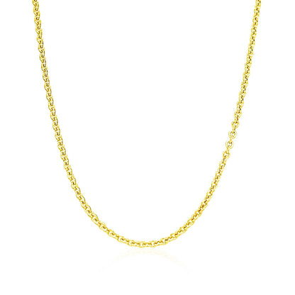 14k Yellow Gold Forsantina Lite Cable Link Chain 1.9mm by Bids.com