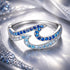 925 Sterling Silver Size 6.0 White Gold Plated CZ Ring for Women by Bids.com