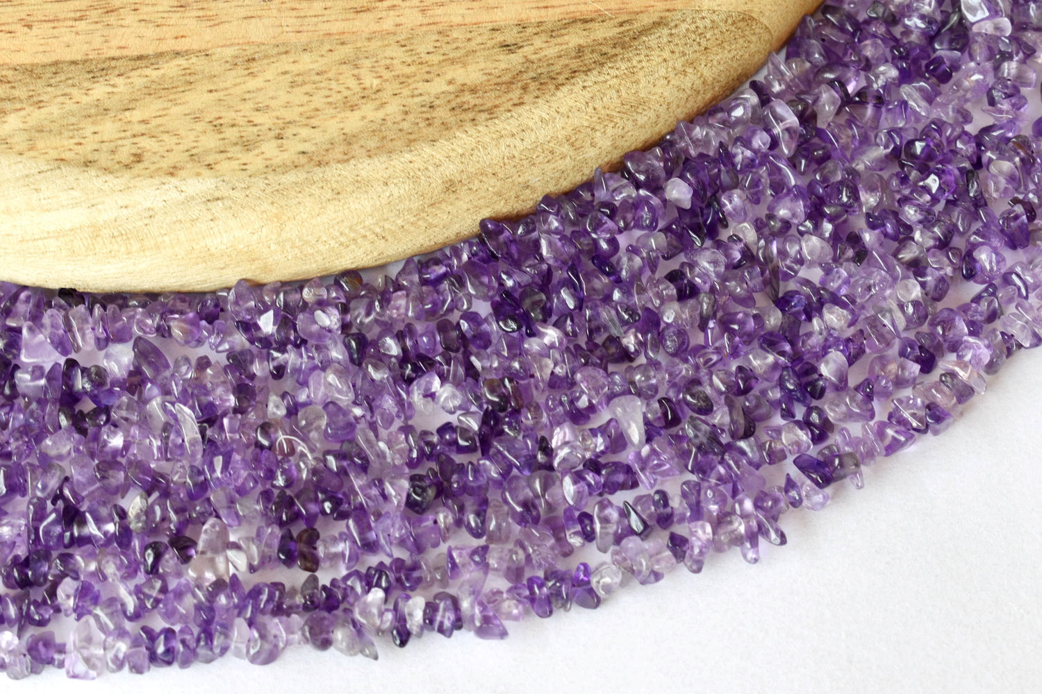 Uncut Raw Amethyst Crystal Chip Beads for Necklace (Insight and Inspiration)  DestGlow
