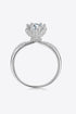 1 Carat Round Brilliant Round Cut Sparkala™ 6-Prong Ring (Platinum Over Pure Sterling Silver) - DestGlow