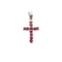 .21ct Ruby Cross Religious Pendant 10KT White Gold by Bids.com