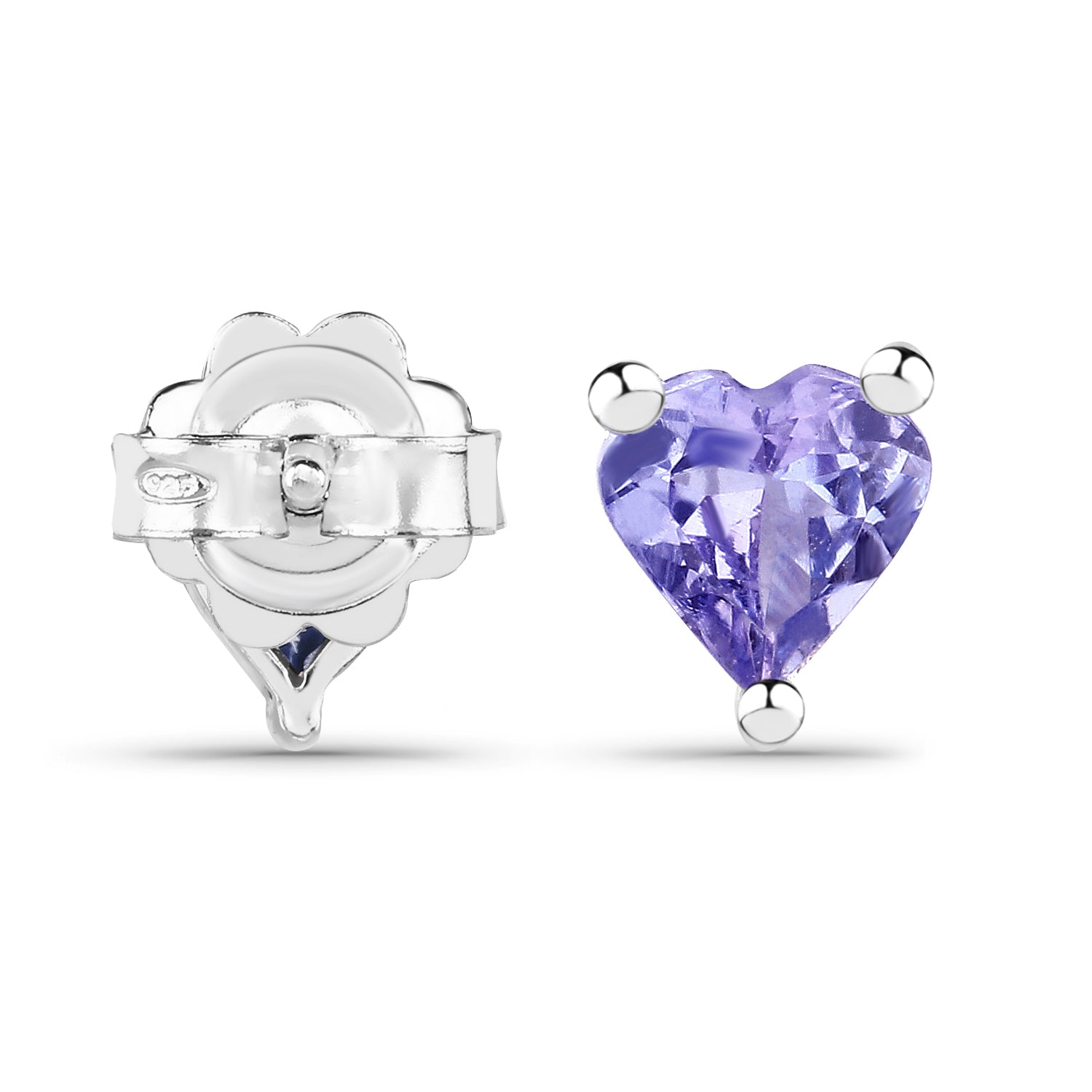 0.90 Carat Genuine Tanzanite .925 Sterling Silver Earrings  DestGlow