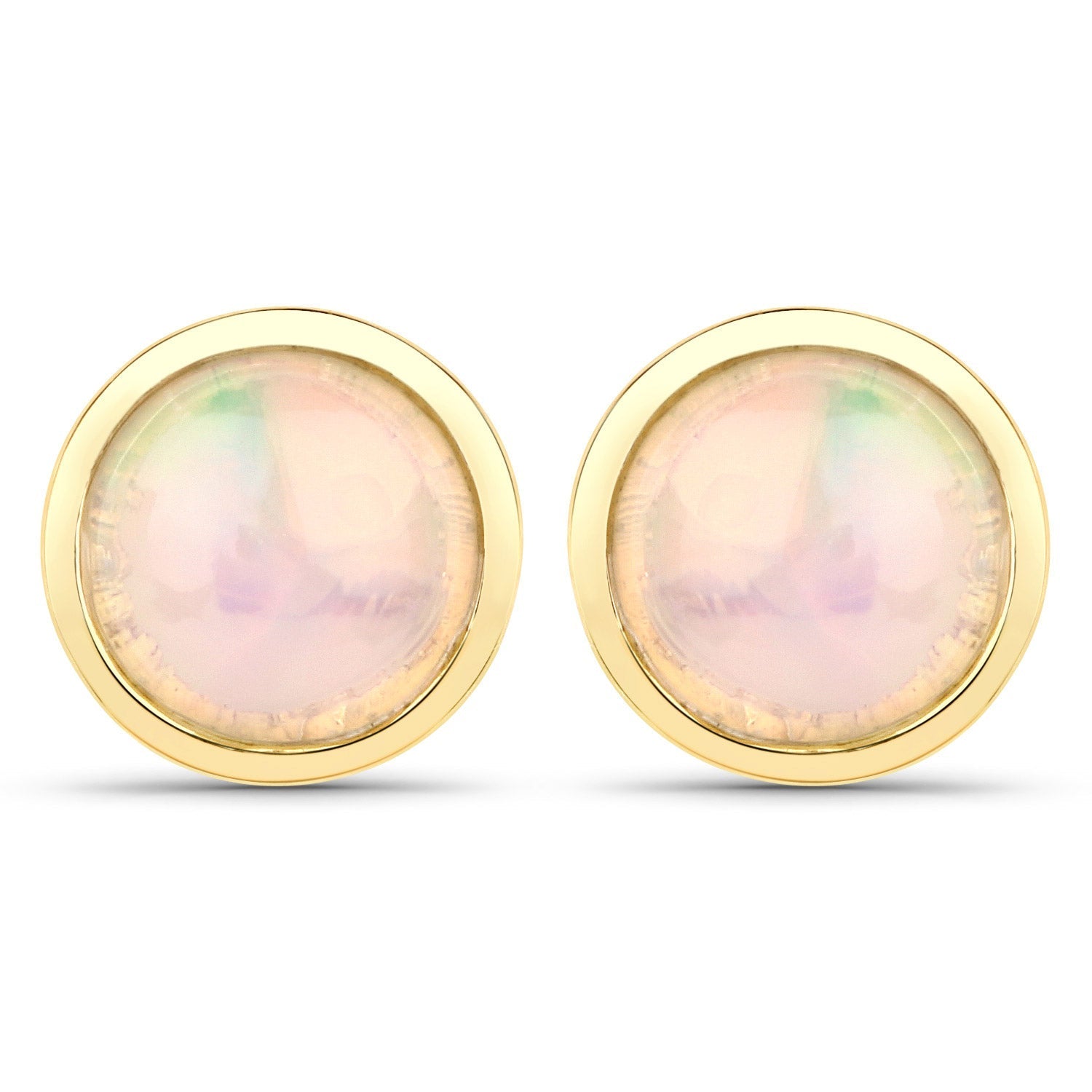 1.00 Carat Genuine Ethiopian Opal .925 Sterling Silver Earrings  DestGlow