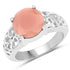 3.30 Carat Genuine Peach Moonstone .925 Sterling Silver Ring by Bids.com