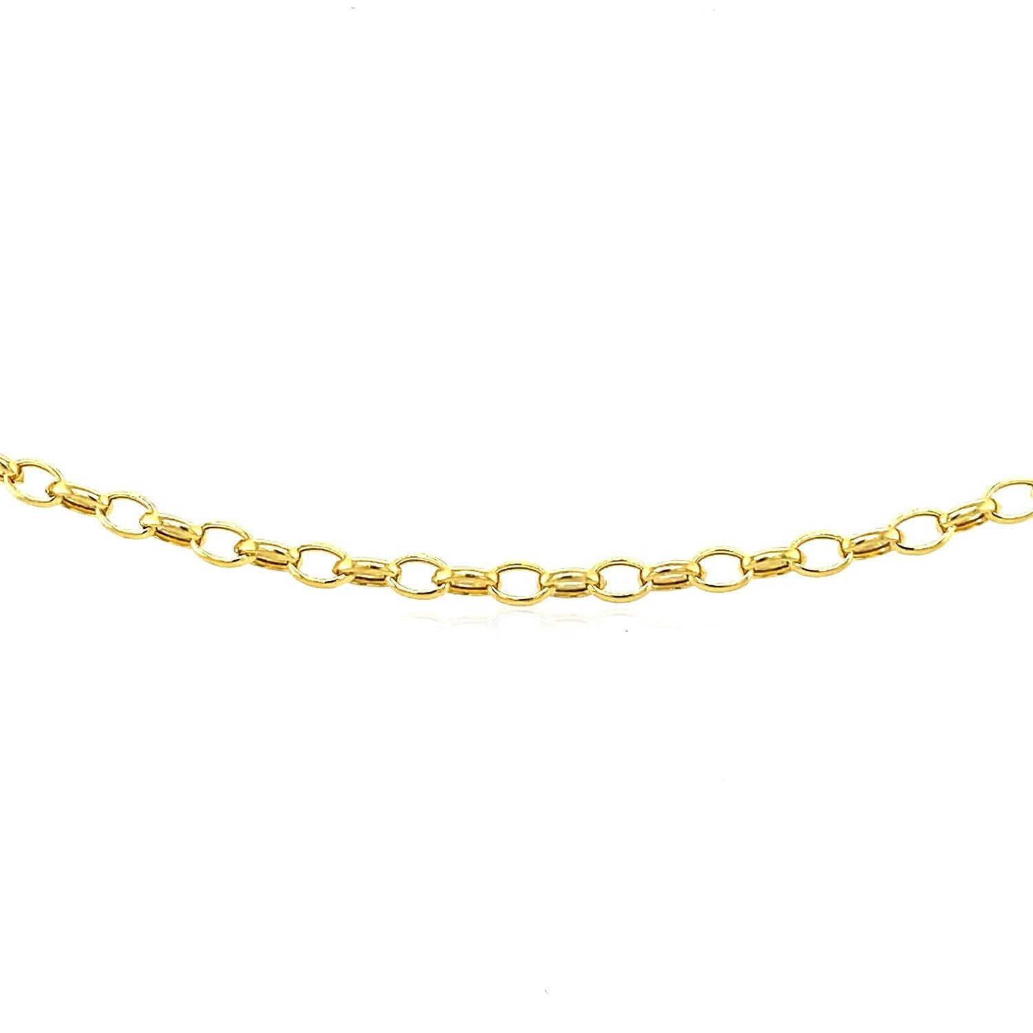 3.2mm 14k Yellow Gold Oval Rolo Chain by Bids.com