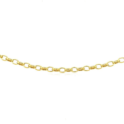 3.2mm 14k Yellow Gold Oval Rolo Chain by Bids.com