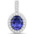 10.15 Carat Genuine Tanzanite and White Diamond 18K White Gold Pendant by Bids.com