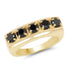 14K Yellow Gold Plated 1.25 Carat Genuine Black Diamond .925 Sterling Silver Ring by Bids.com