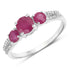 1.02 Carat Genuine Ruby and White Diamond 14K White Gold Ring by Bids.com