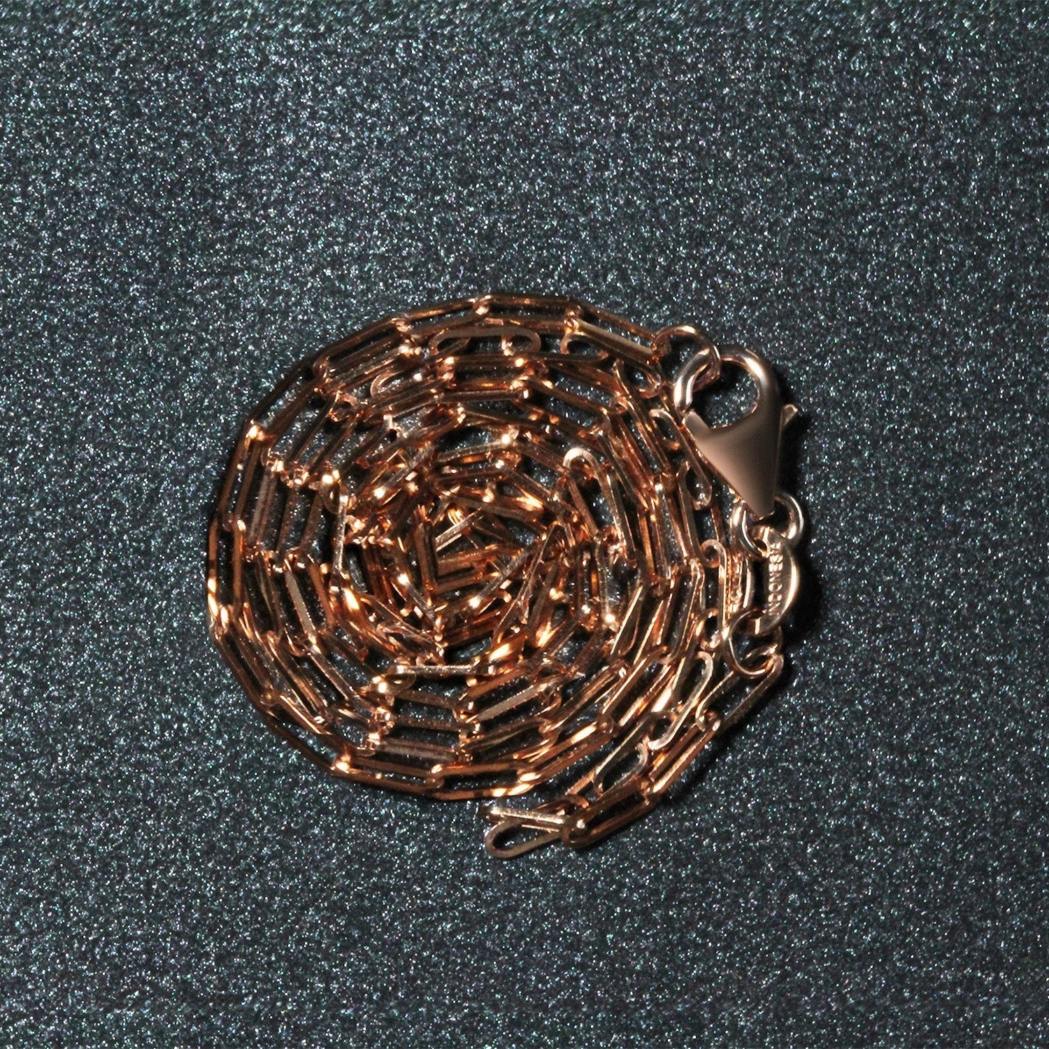 14K Rose Gold Fine Paperclip Chain (1.5mm)  DestGlow