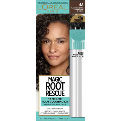 L'Oreal Paris Magic Root Rescue 10 Minute Hair Coloring, 4A Dark Ash Brown, 1 Kit