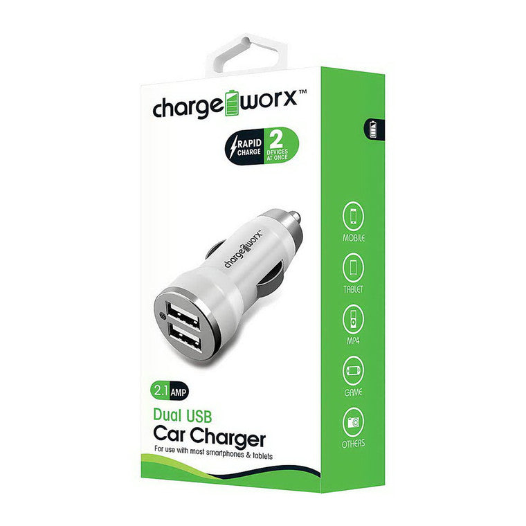 Chargeworx Charge Worx Rapid White Charge Dual Usb Car Charger by Pasteur Pharmacy