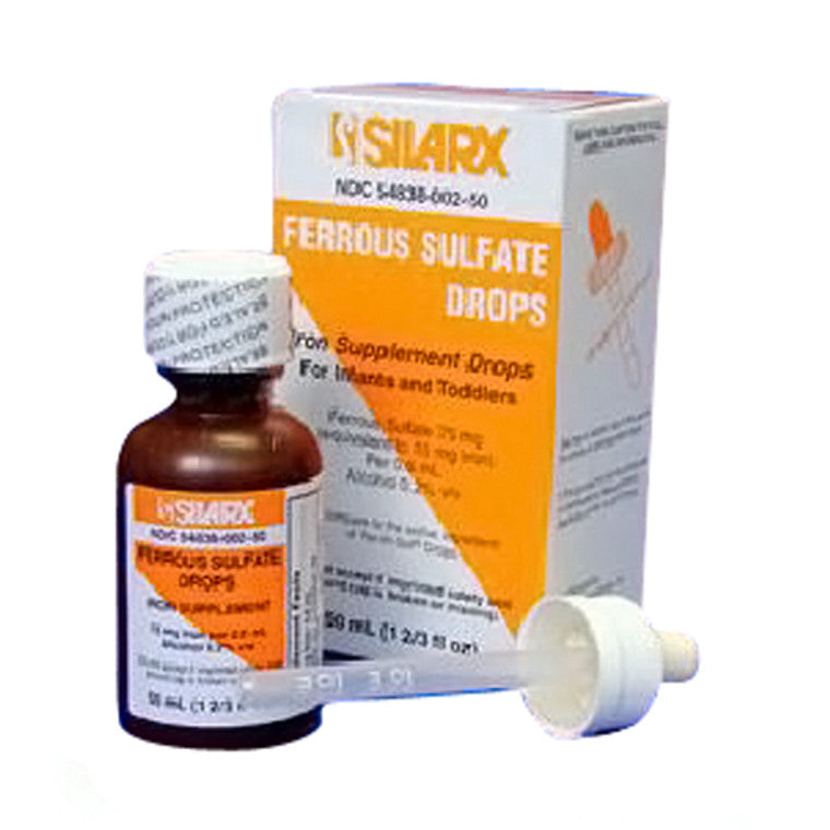 Silarx Ferrous Sulfate Iron 15mg/ml Supplement Drops - 50ml Bottle by Pasteur Pharmacy