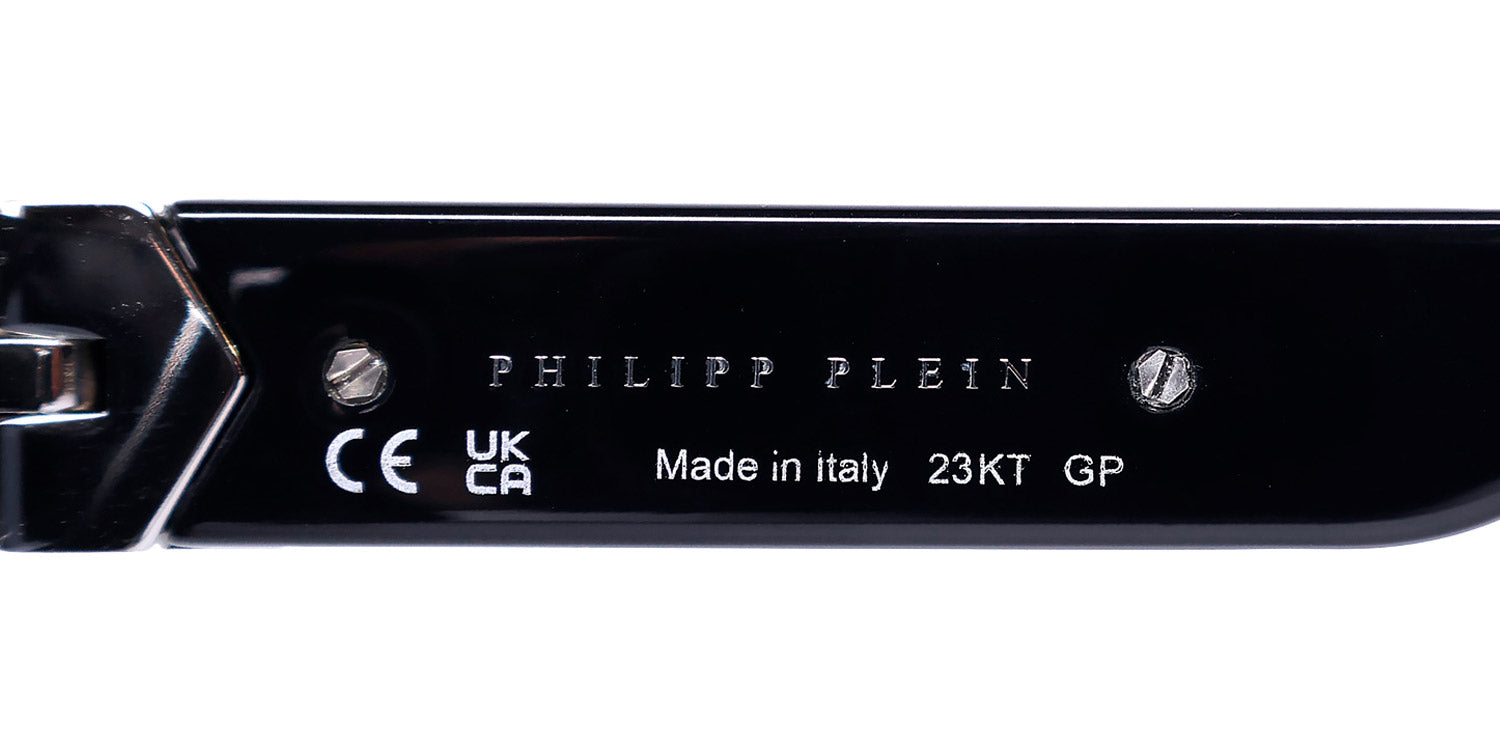 Philipp Plein Spp080 Plein Badge 23kt Gp Sunglasses by ModaFrames