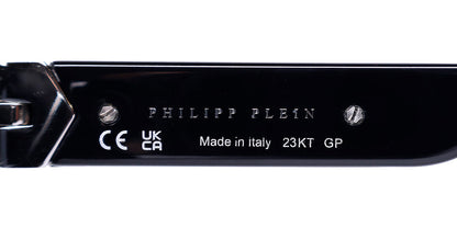 Philipp Plein Spp080 Plein Badge 23kt Gp Sunglasses by ModaFrames