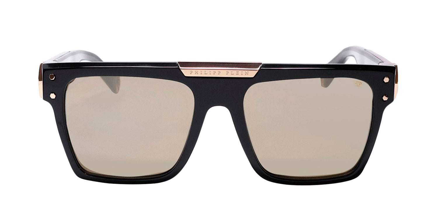 Philipp Plein Spp080 Plein Badge 23kt Gp Sunglasses by ModaFrames