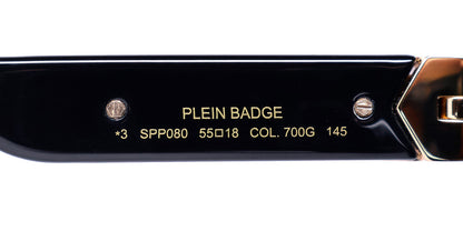 Philipp Plein Spp080 Plein Badge 23kt Gp Sunglasses by ModaFrames