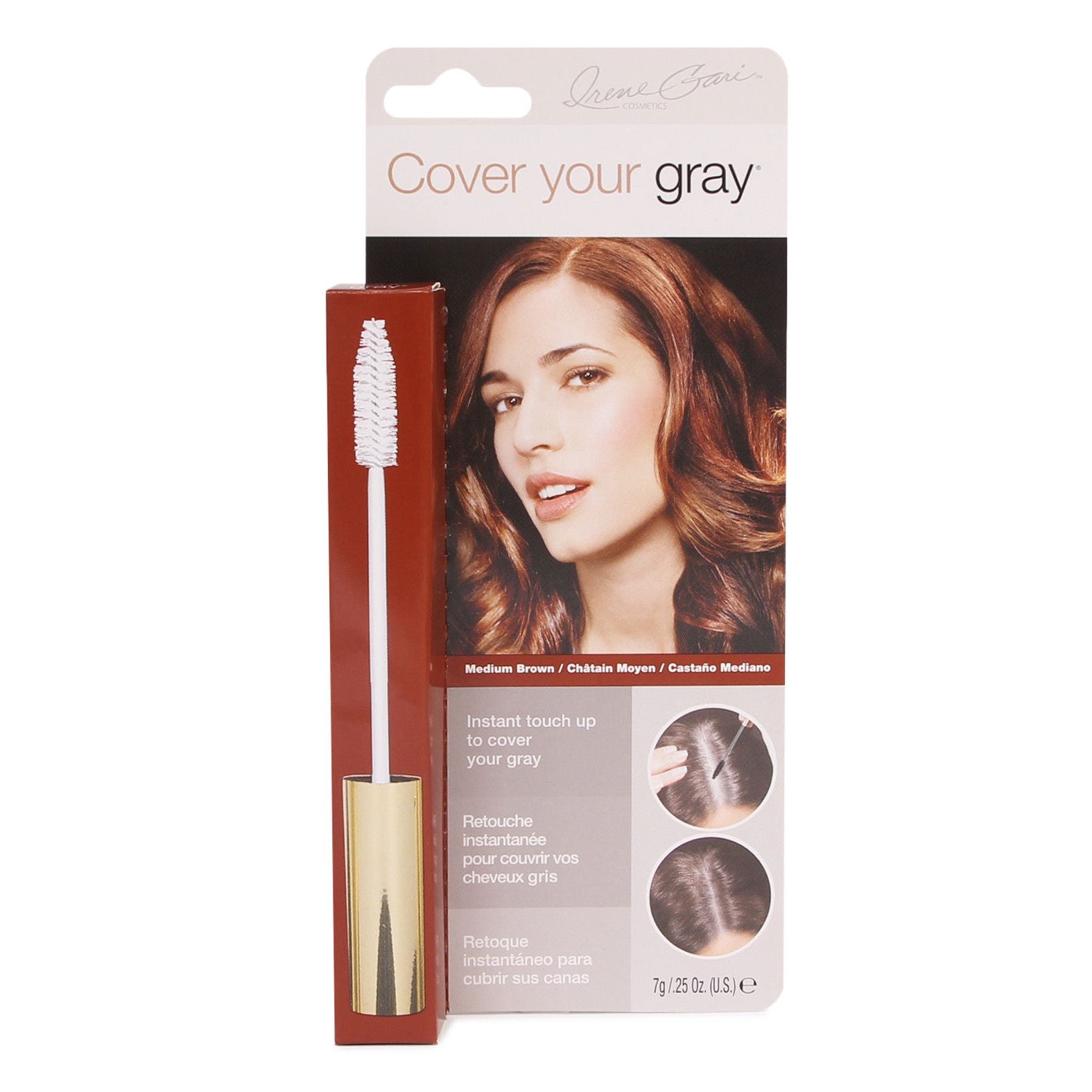 Cover Your Gray Brush In Medium Brown, 0.25 Oz by Pasteur Pharmacy
