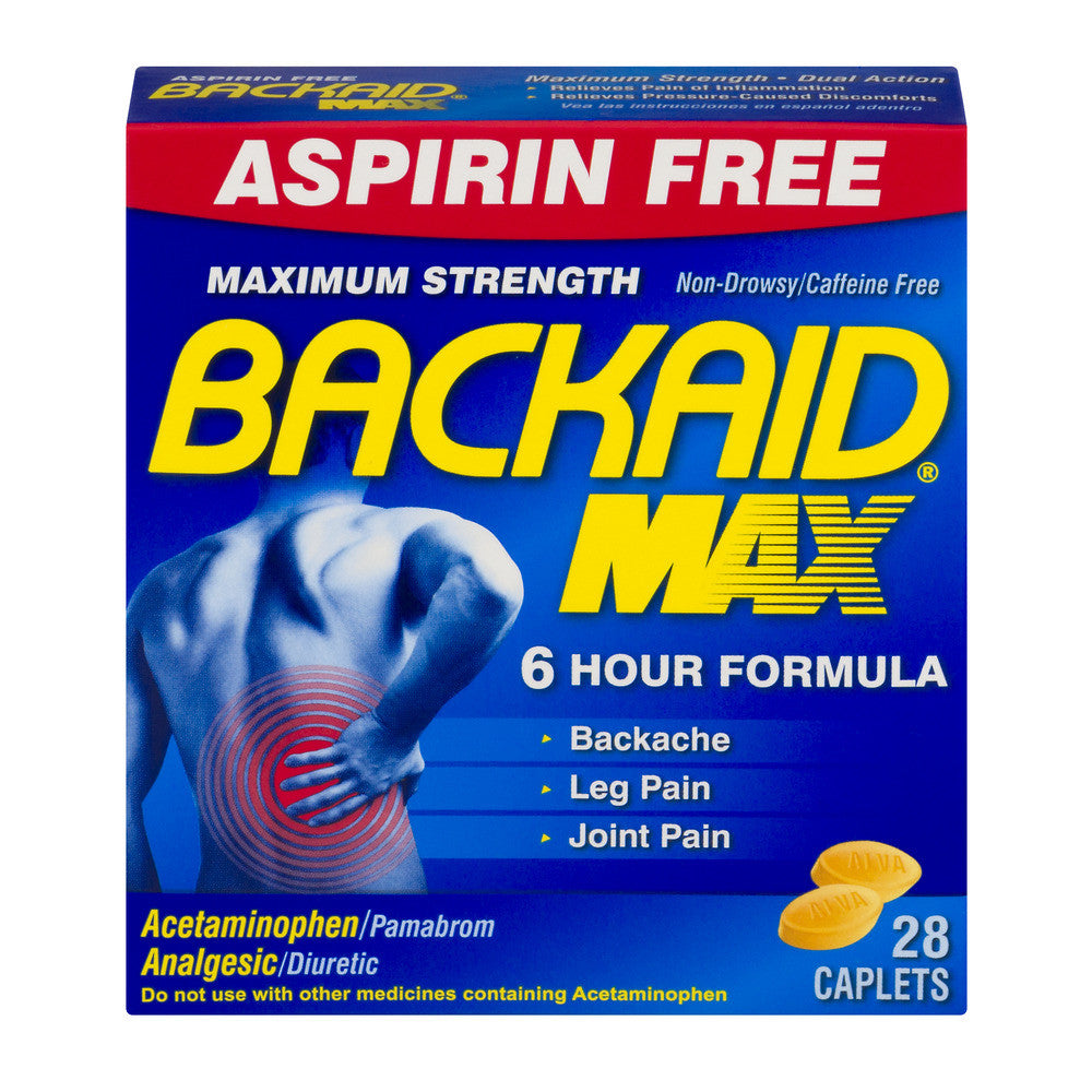 Backaid Max Maximum Strength – 28 Tablets by Pasteur Pharmacy
