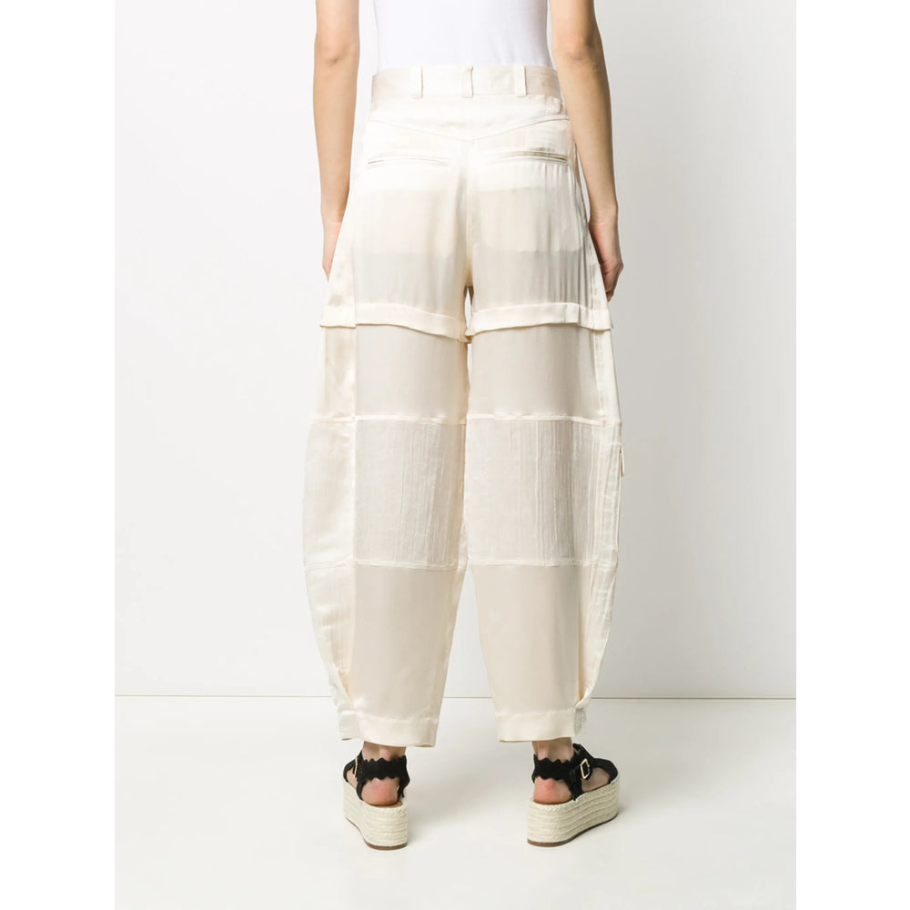 Lanvin Neutrals Trousers - Tapered Trousers Women by Luosophy