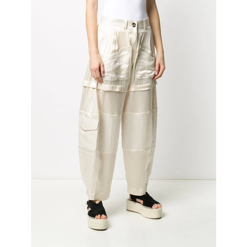 Lanvin Neutrals Trousers - Tapered Trousers Women by Luosophy